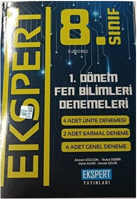 1. Dönem Fen Bilimleri Denemeleri 8, Sınıf | Kolektif | Ekspert Yayınl