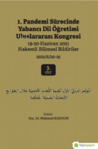 1 Pandemi Sürecinde Yabancı Dil Öğretimi Uluslararası Kongresi 19-20 H