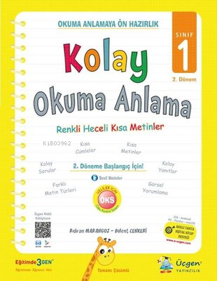 1.Sınıf Kolay Okuma Anlama - 2.Döneme Hazırlık | Kolektif | Üçgen Yayı