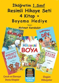 1.Sınıf Resimli Hikaye Seti (4 Kitap + Boyama Kitabı Hediye) | Mehmet 