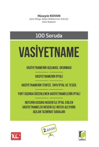 100 Soruda Vasiyetname | Hüseyin Kovan | Adalet Yayınevi