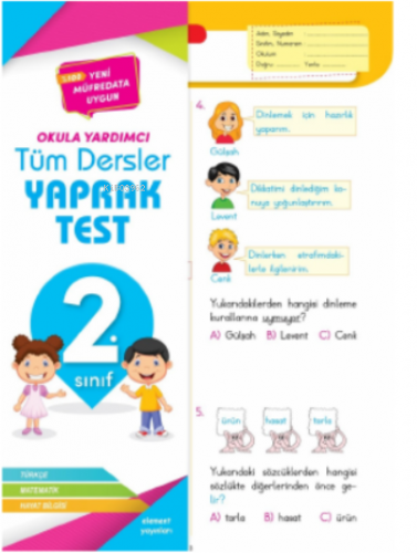 2 Sınıf Tüm Dersler Yaprak Test | Kolektif | 4 Element (Hazırlık)