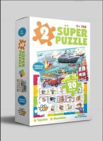 2 Süper Puzzle Taşıtlar-Meslekler 20 Parça | Kolektif | 0-6 Yaş Yayınl