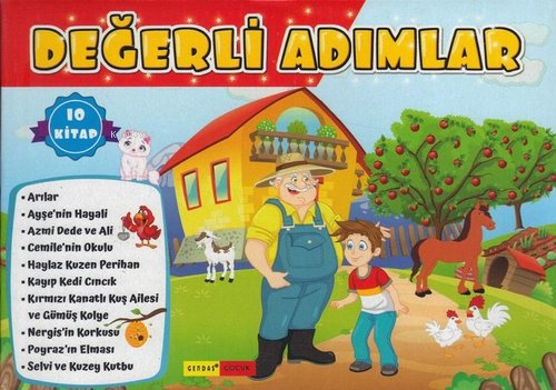 2 ve 3. Sınıflar için Değerli Adımlar Serisi Seti - 10 Kitap Takım | K