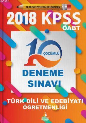 2018 KPSS ÖABT Türk Dili ve Edebiyatı Öğretmenliği ;10 Çözümlü Deneme 