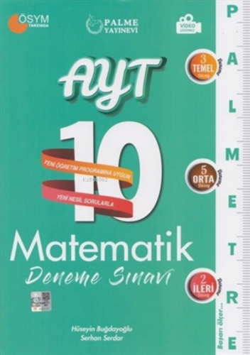 2021 Ayt Matematik 10 Deneme Sınavı | Hüseyin Buğdayoğlu | Palme Yayın