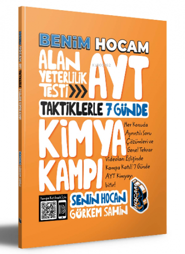 2022 AYT 7 Günde Kimya Kampı Benim Hocam Yayınları | Görkem Şahin | Be