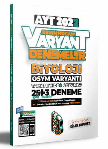 2022 AYT Biyoloji Tamamı Video Çözümlü 25+3 Deneme Sınavı | Dilek Kuvv