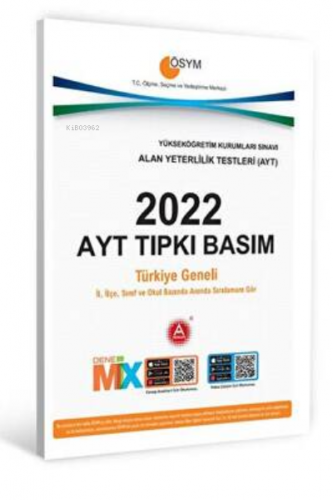 2022-AYT-Tipki-Basim-Deneme-Sinavi-A-Yayinlari | Kolektif | A Yayınlar