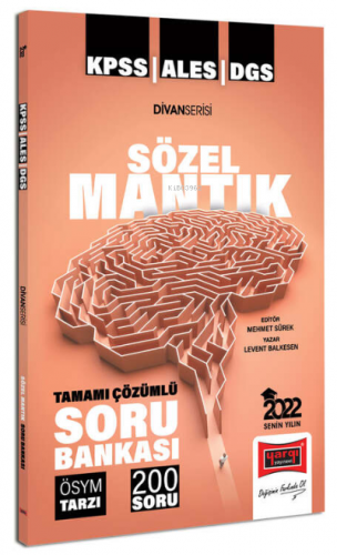 2022 KPSS ALES DGS Divan Serisi Sözel Mantık Tamamı Çözümlü Soru Banka