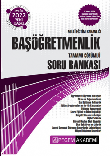 2022 Milli Eğitim Bakanlığı Başöğretmenlik Soru Bankası | Kolektif | P