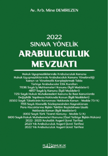 2022 Sınava Yönelik Arabuluculuk Mevzuatı | Mine Demirezen | Platon Hu