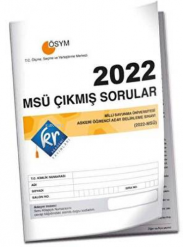 2022 TYT – AYT - MSÜ Çıkmış Sorular Tıpkı Basım Kitapçığı | Kolektif |