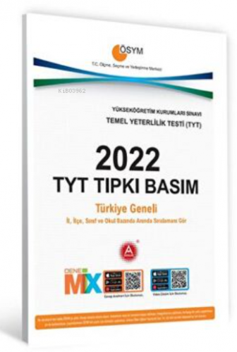 2022-TYT-Tipki-Basim-Deneme-Sinavi-A-Yayinlari | Kolektif | A Yayınevi