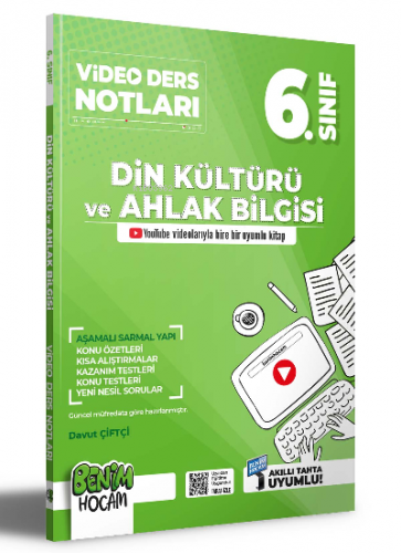 2023 6.sınıf Din Kültürü ve Ahlak Bilgisi Video Ders Notları (Konu Anl