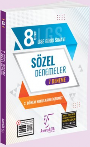 2023 8.Sınıf LGS 1.Dönem Sözel Deneme 7'li | Kolektif | Karekök Yayınl