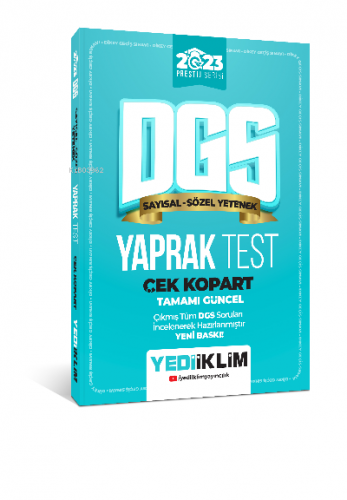 2023 DGS Çek Kopart Yaprak Test | Kolektif | Yediiklim Yayıncılık