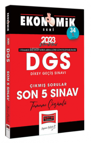 2023 DGS Ekonomik Seri Tamamı Çözümlü Son 5 Yıl Çıkmış Sınav Soruları 