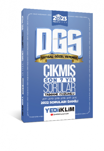 2023 DGS Tamamı Çözümü Son 7 Yıl Çıkmış Sorular | Kolektif | Yediiklim