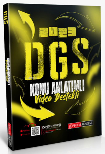 2023 DGS Video Destekli Konu Anlatımlı | Kolektif | Pegem Akademi Yayı