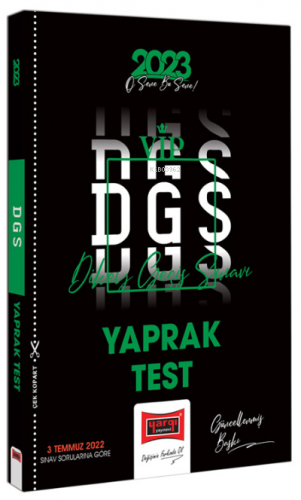 2023 DGS Yaprak Test | Kolektif | Yargı Yayınevi