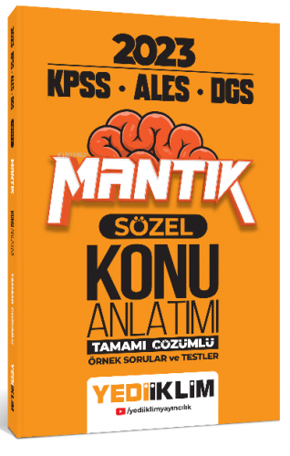 2023 KPSS-ALES-DGS Sözel Mantık Konu Anlatım | Kolektif | Yediiklim Ya