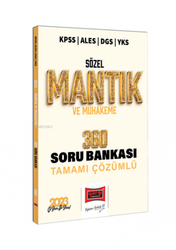 2023 KPSS ALES DGS YKS Sözel Mantık ve Muhakeme Tamamı Çözümlü 360 Sor