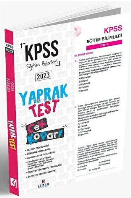 2023 KPSS Eğitim Bilimleri Yaprak Test Çek Kopart | Kolektif | Lider Y