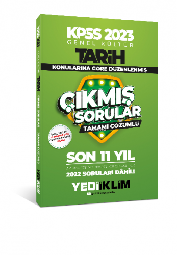 2023 KPSS Genel Kültür Tarih Konularına Göre Tamamı Çözümlü Son 11 Yıl