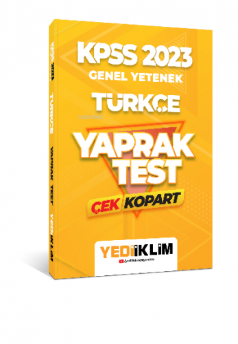 2023 KPSS Genel Yetenek Türkçe Çek Kopart Yaprak Test | Kolektif | Yed