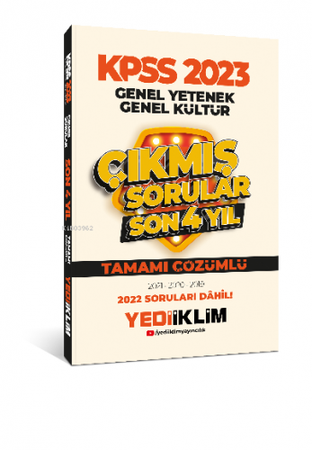 2023 KPSS GY GK Son 4 Yıl Tamamı Çözümlü Çıkmış Sorular | Kolektif | Y