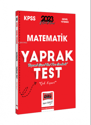 2023 KPSS Matematik Çek Kopart Yaprak Test | Kolektif | Yargı Yayınevi