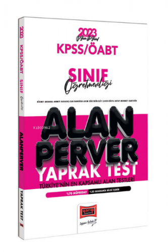 2023 KPSS ÖABT Sınıf Öğretmenliği Alanperver Yaprak Test | Hikmet Aksa