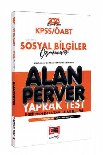 2023 KPSS ÖABT Sosyal Bilgiler Öğretmenliği Alanperver Yaprak Test | H