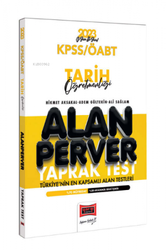 2023 KPSS ÖABT Tarih Öğretmenliği Alanperver Yaprak Test | Hikmet Aksa