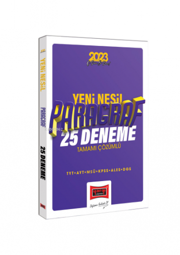 2023 KPSS TYT AYT ALES DGS MSÜ Tamamı Çözümlü Yeni Nesil Paragraf 25 D