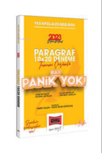 2023 KPSS-YKS-ALES-DGS-MSÜ Panik Yok Tamamı Çözümlü 10x20 Paragraf Den