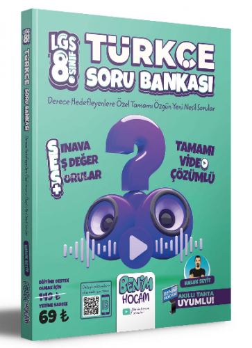 2023 LGS 8.Sınıf Türkçe SES Tamamı Video Çözümlü Soru Bankası | Haluk 