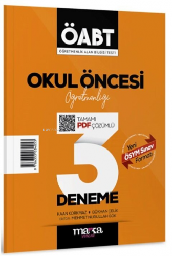 2023 ÖABT Okul Öncesi Öğretmenliği Tamamı Çözümlü 3 Deneme Marka Yayın