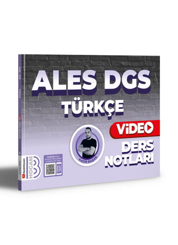 2024 ALES DGS Türkçe Video Ders Notları | Kadir Başar | Benim Hocam Ya