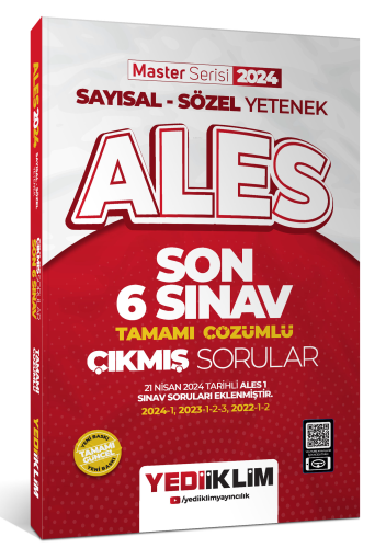 2024 ALES Sayısal - Sözel Yetenek Son 6 Sınav Tamamı Çözümlü Çıkmış So