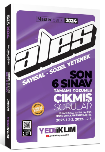 2024 ALES Sayısal-Sözel Yetenek Son 6 Sınav Tamamı Çözümlü Çıkmış Soru