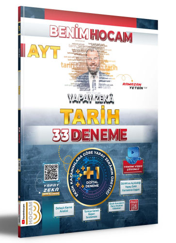 2024 AYT Yapay Zekâ Tarih 33 Deneme Benim Hocam Yayınları | Ramazan Ye