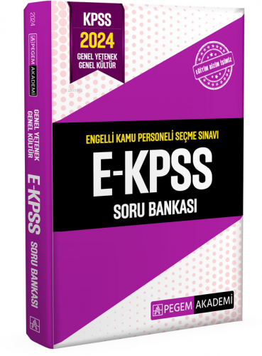 2024 E-KPSS Soru Bankası | Kolektif | Pegem Akademi Yayıncılık