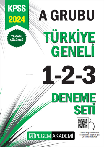 2024 KPSS A Grubu Tamamı Çözümlü Türkiye Geneli 1-2-3 (3'lü Deneme Set