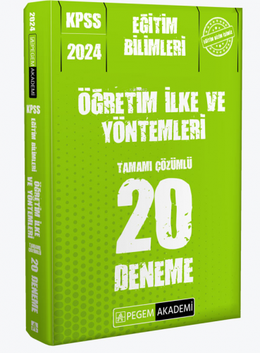 2024 KPSS Eğitim Bilimleri Öğretim İlke ve Yöntemleri 20 Deneme | Kole