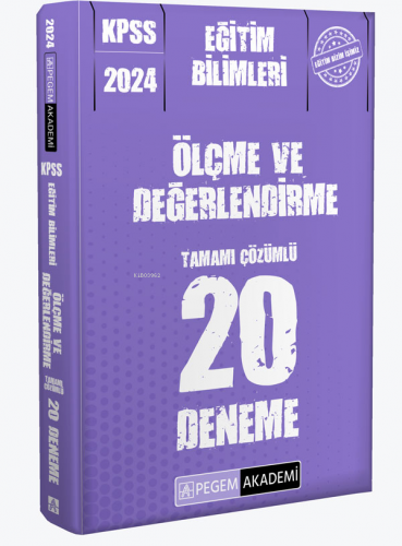 2024 KPSS Eğitim Bilimleri Ölçme ve Değerlendirme 20 Deneme | Kolektif