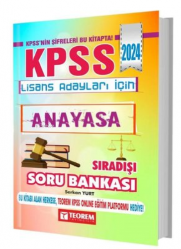 2024 KPSS Lisans Anayasa Sıradışı Soru Bankası | Muhammed Uğur | Teore