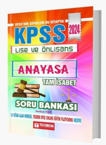 2024 KPSS Lise Ön Lisans Tam İsabet Anayasa Soru Bankası | Kolektif | 