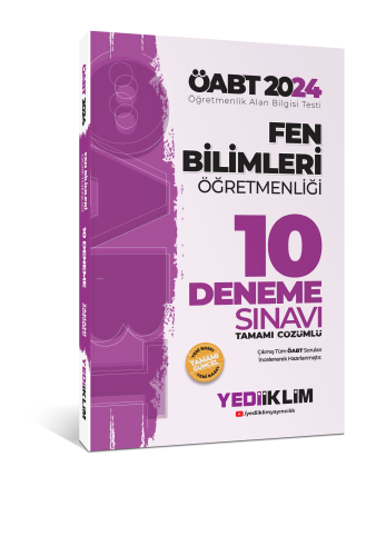 2024 ÖABT Fen Bilimleri Öğretmenliği Tamamı Video Çözümlü 10 Deneme Sı